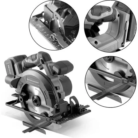 STAHLWERK AKS-20 ST Scie Circulaire Portative Sans Fil Technologie Brushless Avec 900 Watts Et 4.500 Tr/min Pour La Coupe De Bois, PVC, MDF, Contreplaqué Et Autres Matériaux 2 STAHLWERK AKS-20 ST Scie Circulaire Portative Sans Fil Technologie Brushless Avec 900 Watts Et 4.500 Tr/min Pour La Coupe De Bois, PVC, MDF, Contreplaqué Et Autres Matériaux – Image 2