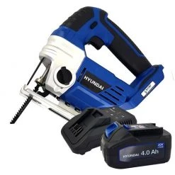 Scie Sauteuse Sans Fil 20V 56 Mm, Hyundai HSS20V2A, Electroportatif, 2400 Tr/minute, Batterie 4Ah Et Chargeur Inclus