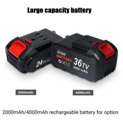 SUPERSELLER Scie à Chaîne électroportative Mini Tronçonneuse Sans Fil De 4 Pouces, 1X4000mAh - 1X4000mAh -Scie électrique portative Soldes 51244953 4