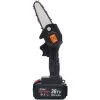 SUPERSELLER Scie à Chaîne électroportative 4-In Mini Tronçonneuse Scie D'élagage Sans Fil 2Pack 4.0A Scie électrique Portable Rechargeable Scie D'élagage Légère à Une Main Tronçonneuse Pour La Coupe De Branche D'arbre De Jardin, Prise UE 2 Pack Batterie