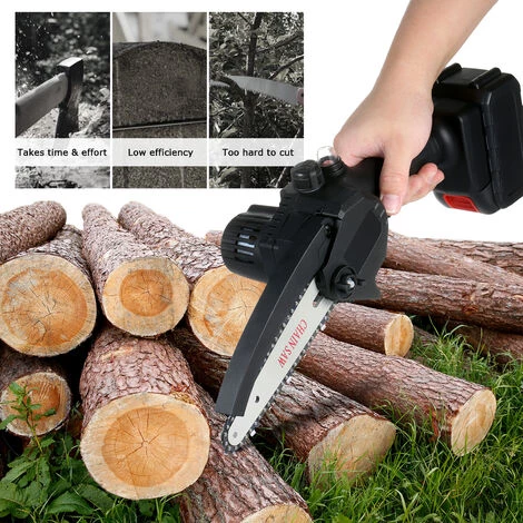SUPERSELLER Scie à Chaîne électroportative Mini Tronçonneuse Sans Fil Portable 15, 2 Cm 21 V Tronçonneuses électriques Avec 2 Piles Pcs Tronçonneuse Portable à Une Main Pour L'exploitation Forestière Des Arbres De Jardin Couper La Coupe Du Bois De Buisson, Prise Brit 3 SUPERSELLER Scie à Chaîne électroportative Mini Tronçonneuse Sans Fil Portable 15, 2 Cm 21 V Tronçonneuses électriques Avec 2 Piles Pcs Tronçonneuse Portable à Une Main Pour L'exploitation Forestière Des Arbres De Jardin Couper La Coupe Du Bois De Buisson, Prise Brit – Image 3