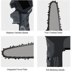 SUPERSELLER Scie à Chaîne électroportative 4in 550W Mini Tronçonneuse électrique Rechargeable Coupe-bois Sans Fil Portable Scie à Bois à Une Main Pour Jardinage élagage Coupe, UK Plug-Noir - UK Plug-Noir 8 SUPERSELLER Scie à Chaîne électroportative 4in 550W Mini Tronçonneuse électrique Rechargeable Coupe-bois Sans Fil Portable Scie à Bois à Une Main Pour Jardinage élagage Coupe, UK Plug-Noir - UK Plug-Noir -Scie électrique portative Soldes 51245629 4