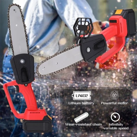 SUPERSELLER Scie à Chaîne électroportative Scie à Chaîne Sans Fil à Batterie Au Lithium 21V Scie Portative Rechargeable Intégrée Scies électriques à Bois, Prise UE 4 SUPERSELLER Scie à Chaîne électroportative Scie à Chaîne Sans Fil à Batterie Au Lithium 21V Scie Portative Rechargeable Intégrée Scies électriques à Bois, Prise UE – Image 4