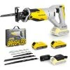 Scie Sabre Sans Fil, ENVENTOR 20V Brushless Scie Sabre à Batterie, 2 Batteries, 5 Lames De Scie, Vitesse Variable 0-3000RPM, Coupe Maximale 115 Mm, Idéal Pour Couper Bois, Métal, Plastique, Branches