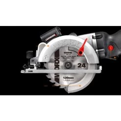 ZHUOXUAN 1pcs Scie Circulaire, 400W 3500RPM Petite Scie Circulaire,Guide Laser, Max Profondeur De Coupe 46mm(90°), 30mm(45°), Idéal Pour Couper Du Bois, Carrelage, Métal Mou