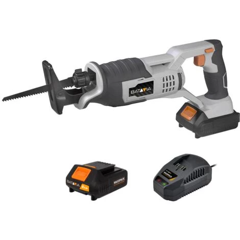 BATAVIA Scie Alternative Sans Fil 18V MAXXPACK | Incl. Chargeur De Batterie 1 BATAVIA Scie Alternative Sans Fil 18V MAXXPACK | Incl. Chargeur De Batterie