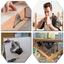 MERKMAK Scie Circulaire Electrique Reversible 1800W 180mm Profondeur De Coupe Reglable 60mm Avec Lame De Scie Cle Lunettes Et Gants 9 MERKMAK Scie Circulaire Electrique Reversible 1800W 180mm Profondeur De Coupe Reglable 60mm Avec Lame De Scie Cle Lunettes Et Gants -Scie électrique portative Soldes 52477794 5