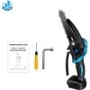 Scie électroportative 1200W Mini Tronçonneuse Onevan - Bleu - 6 Pouces Sans Fil Pour Makita - Sans Batterie - Vitesse Réglable Pour La Coupe Du Bois