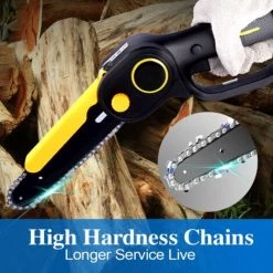 Scie à Chaîne électroportative Sans Fil Sans Brosse Mini Tronçonneuse Onevan - Jaune - 6 Pouces Pour Makita 18V - Sans Batterie Pour La Coupe Du Bois 7 Scie à Chaîne électroportative Sans Fil Sans Brosse Mini Tronçonneuse Onevan - Jaune - 6 Pouces Pour Makita 18V - Sans Batterie Pour La Coupe Du Bois -Scie électrique portative Soldes 52531072 3