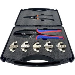 SUPERSELLER Pince à Sertir Et Coupe Cable électroportatif Kit D'outils De Sertissage à Changement Rapide Avec Boîte Pince à Sertir Multifonction à Cliquet Pour Cosses à Virole/nylon/isolées/non Isolées Connecteurs Thermorétractables Manchons D'extrémité De Câble Isol -Scie électrique portative Soldes 52543160 4