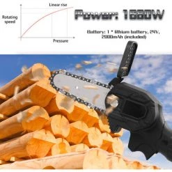 BENOBBY KIDS Mini Scie à élaguer électrique Portable De 4 "petite Tronçonneuse Rechargeable (noir/1 Piles/un Chargeur) -Scie électrique portative Soldes 52555241 4