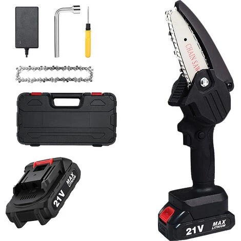 BENOBBY KIDS Tronçonneuse De Jardin électrique Portative Noire 1 Chargeur 1 Batterie (boîtier En Plastique) 1 BENOBBY KIDS Tronçonneuse De Jardin électrique Portative Noire 1 Chargeur 1 Batterie (boîtier En Plastique)