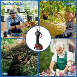 BENOBBY KIDS SÉCateur ÉLectrique, 21VF Rechargeable Sécateur électrique Sans Fil Professionnel Pour Jardins Parcs Fermes Serres, Une Batterie Avec Boîte De Rangement Prise EU - Pas De Lame Supplémentaire -Scie électrique portative Soldes 52561861 4