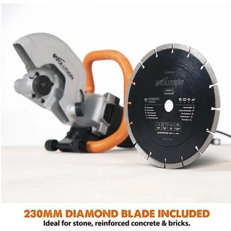 EVOLUTION R230DCT : Découpeuse électrique 230 Mm + Disque Diamant D230SEG-CS 2 EVOLUTION R230DCT : Découpeuse électrique 230 Mm + Disque Diamant D230SEG-CS – Image 2