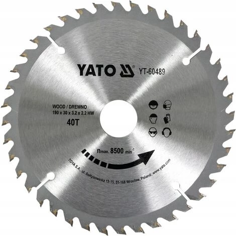 YATO Lame De Scie Circulaire - 40T - Ø30mm - Circonférence 190mm 3 YATO Lame De Scie Circulaire - 40T - Ø30mm - Circonférence 190mm – Image 3