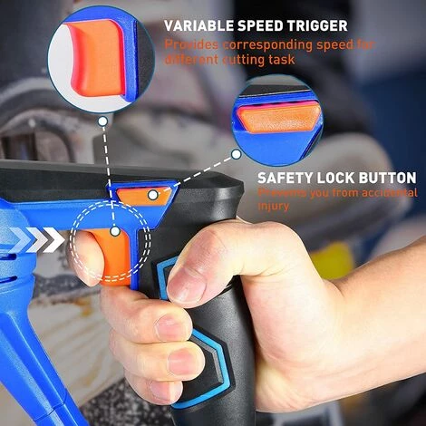 Scie Sabre Sans Fil 18V, SORAKO 4,0Ah Batterie,Vitesses 0-3000SPM, Changement De Lame Sans Outil 2 Scie Sabre Sans Fil 18V, SORAKO 4,0Ah Batterie,Vitesses 0-3000SPM, Changement De Lame Sans Outil – Image 2