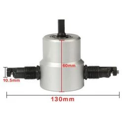 SUPERSELLER Grignoteuse De Tôle à Double Tête Pour Perceuse électrique Coupe-métal Pour Contreplaqué Plastique/fer/acier/aluminium/feuille De Cuivre Coupe Irrégulière Incurvée Droite - Argent & Noir - Argent & Noir -Scie électrique portative Soldes 53506336 5