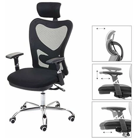 NOVA Chaise De Bureau Ergonomique Pivotante Dans Un Tissu Respirant Avec Différentes Couleurs Couleur : NOIR 2 NOVA Chaise De Bureau Ergonomique Pivotante Dans Un Tissu Respirant Avec Différentes Couleurs Couleur : NOIR – Image 2