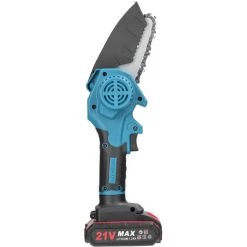 SUPERSELLER Scies D'élagage électriques Portables 21V 4 Pouces Petit Moteur De Brosse De Tronçonneuse à Fendre Le Bois Outil De Travail Du Bois à Une Main Pour Jardin Verger - Prise EU 2 Batteries -Scie électrique portative Soldes 53820087 3