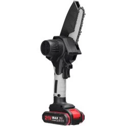 SUPERSELLER Scies D'élagage électriques Portables 21V 4 Pouces Petit Moteur De Brosse De Tronçonneuse à Fendre Le Bois Outil De Travail Du Bois à Une Main Pour Jardin Verger -Scie électrique portative Soldes 53820091 3