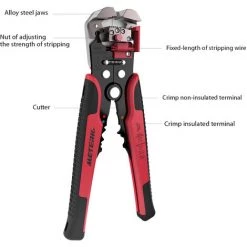 METERK Pince à Sertir Professionnelle 4 En 1 Pour Bornes D'ingénierie Pince à Sertir Pour Bornes à Cliquet Bootlace Ferrule Outil De Sertissage Bornes D'extrémité De Cordon Avec Pince à Dénuder -Scie électrique portative Soldes 53820136 3