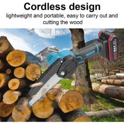 SUPERSELLER Scies D'élagage électriques Portables 21V 6 Pouces Petit Moteur De Brosse De Tronçonneuse à Fendre Le Bois Outil De Travail Du Bois à Une Main Pour Jardin Verger - Prise EU 2 Batteries 8 SUPERSELLER Scies D'élagage électriques Portables 21V 6 Pouces Petit Moteur De Brosse De Tronçonneuse à Fendre Le Bois Outil De Travail Du Bois à Une Main Pour Jardin Verger - Prise EU 2 Batteries -Scie électrique portative Soldes 53834065 4