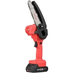 SUPERSELLER Scie Universelle électroportative Yuclam Mini Tronçonneuse Sans Fil Portable 15, 2 Cm 21 V Tronçonneuses électriques Tronçonneuse Portable à Une Main Avec Protection Contre Les éclaboussures Verrouillage De Sécurité Pour L'arbre De Jardin Couper La Coupe -Scie électrique portative Soldes 53922282 4