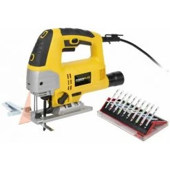 POWER PLUS Powerplus - Yellow - POWXJSS2 - A Balais à Charon - Scie Sauteuse - 810W + LAMES POUR SCIE SAUTEUSE