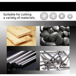 SUPERSELLER Jeu De 42 Roues De Coupe, Roues De Coupe En Résine Avec Mandrins, Lames De Scie Circulaire HSS Pour Bois, Verre, Plastique, Pierre, Métal - Noir Blanc -Scie électrique portative Soldes 54241495 5