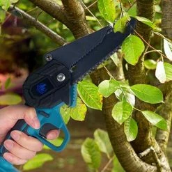 Scie à Chaîne électroportative Sans Fil 1200W Onevan Mini Tronçonneuse à Batterie électrique - 6 Pouces Pour Makita 18V Rouge Vitesse Réglable Pour La Coupe Du Bois -Scie électrique portative Soldes 54359278 5