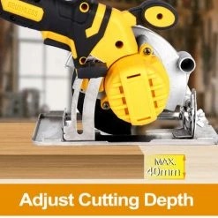 OUYIFAN Scie Circulaire Sans Balais De 125MM 5 Pouces Scie électrique Multifonctionnelle Pour Le Travail Du Bois 8 OUYIFAN Scie Circulaire Sans Balais De 125MM 5 Pouces Scie électrique Multifonctionnelle Pour Le Travail Du Bois -Scie électrique portative Soldes 54424595 4