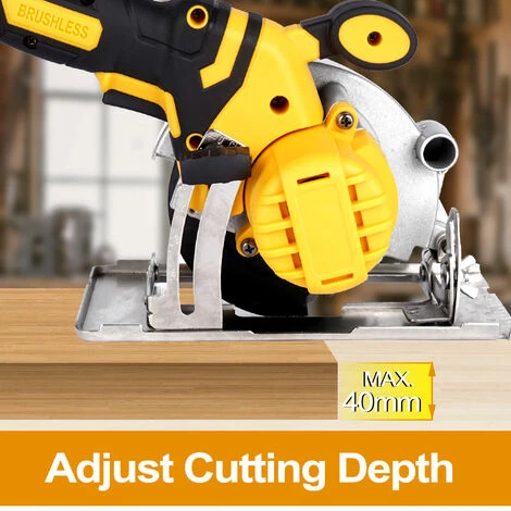 OUYIFAN Scie Circulaire Sans Balais De 125MM 5 Pouces Scie électrique Multifonctionnelle Pour Le Travail Du Bois 4 OUYIFAN Scie Circulaire Sans Balais De 125MM 5 Pouces Scie électrique Multifonctionnelle Pour Le Travail Du Bois – Image 4