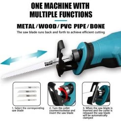 ASUPERMALL Scies à Guichet Multifonctionnelles Portables, Scies Sabre D'Extérieur, Outils Électriques Pour Couper, 1 Batterie - 1 Batterie 7 ASUPERMALL Scies à Guichet Multifonctionnelles Portables, Scies Sabre D'Extérieur, Outils Électriques Pour Couper, 1 Batterie - 1 Batterie -Scie électrique portative Soldes 54480937 3