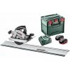 METABO® Metabo Scie Circulaire 18V Set KS 18 LTX 66 BL / 2x 8,0 Ah Batterie + Rail De Guidage