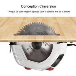 TEETOK Scie Circulaire, Scie Circulaire De Puissance 1650W Avec 1 Lames De Scie 5,55 Inch, 4800 Tr/min, Profondeur De Coupe (0 ¨¤ 60 Mm) Pour Le Bois, Angle De Biseau (0 ¨¤ 45¡ã) -Scie électrique portative Soldes 54726899 4