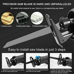 TEETOK Outil Puissant Scie Alternative 710 W 240 V Avec Poign¨¦e Rotative/-180¡ã Scie Sabre ¨¦lectrique Alternative ¨¤ Main Rotative ¨¤ Vitesse Variable, Changement De Lame Sans Outil Pour Couper Le Bois 8 TEETOK Outil Puissant Scie Alternative 710 W 240 V Avec Poign¨¦e Rotative/-180¡ã Scie Sabre ¨¦lectrique Alternative ¨¤ Main Rotative ¨¤ Vitesse Variable, Changement De Lame Sans Outil Pour Couper Le Bois -Scie électrique portative Soldes 54726905 4