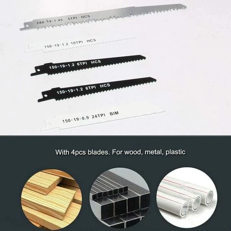 TEETOK Outil Puissant Scie Alternative 710 W 240 V Avec Poign¨¦e Rotative/-180¡ã Scie Sabre ¨¦lectrique Alternative ¨¤ Main Rotative ¨¤ Vitesse Variable, Changement De Lame Sans Outil Pour Couper Le Bois 5 TEETOK Outil Puissant Scie Alternative 710 W 240 V Avec Poign¨¦e Rotative/-180¡ã Scie Sabre ¨¦lectrique Alternative ¨¤ Main Rotative ¨¤ Vitesse Variable, Changement De Lame Sans Outil Pour Couper Le Bois – Image 5