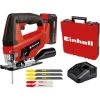 Einhell Scie Sauteuse Sans Fil TC-JS 18 Li Kit - Power X-Change (18V, 3 Lames Bois Et 2 Lames à Métaux Incluses) Livré Avec Batterie 2,5Ah Et Chargeur