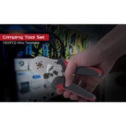 METERK Pince à Sertir Et Coupe Cable électroportatif Kit D'outils De Sertissage De Virole De Chromage (AWG 28-7) - Le Noir -Scie électrique portative Soldes 55017469 3