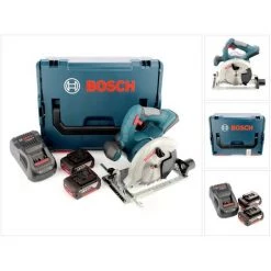 Bosch GKS 18 V-LI Professional 18 V Scie Circulaire Sans Fil Avec Boîtier L-Boxx + 2x Batteries GBA 5,0 Ah Li-lon + Chargeur -Scie électrique portative Soldes 55358721 4
