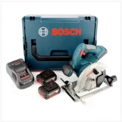 Bosch GKS 18 V-LI Professional 18 V Scie Circulaire Sans Fil Avec Boîtier L-Boxx + 2x Batteries GBA 5,0 Ah Li-lon + Chargeur -Scie électrique portative Soldes 55358721 5