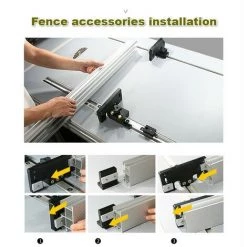 JMAX 1000mm Alliage D'aluminium Ensemble De Clôture De Guide De Scie Circulaire électrique -Scie électrique portative Soldes 55412707 4