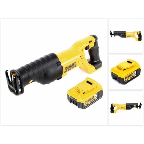 Dewalt DCS 380 18 V Scie Sabre Sans Fil + 1x Batterie DCB 184 5,0 Ah Li-Ion - Sans Chargeur 1 Dewalt DCS 380 18 V Scie Sabre Sans Fil + 1x Batterie DCB 184 5,0 Ah Li-Ion - Sans Chargeur