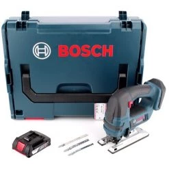 Bosch GST 18 V-LI B Professional Scie Sauteuse Sans Fil 18V + 1x Batterie 2,0Ah + Coffret L-Boxx - Sans Chargeur