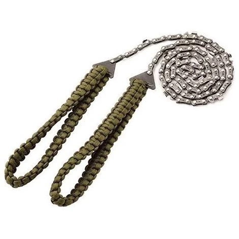 SUPERSELLER Tronçonneuse De Poche De 27 Pouces à 11 Dents Avec Poignée En Paracorde Scie à Chaîne à Main Équipement De Survie D'urgence En Plein Air Pour Le Camping, La Randonnée, La Randonnée, La Coupe D'arbres En Bois - Armée Verte 1 SUPERSELLER Tronçonneuse De Poche De 27 Pouces à 11 Dents Avec Poignée En Paracorde Scie à Chaîne à Main Équipement De Survie D'urgence En Plein Air Pour Le Camping, La Randonnée, La Randonnée, La Coupe D'arbres En Bois - Armée Verte