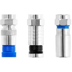 SUPERSELLER Pince à Sertir Et Coupe Cable électroportatif Ensemble D'outils De Câble Réseau Ensemble De Pinces à Sertir Pince à Câble Coaxial Pince à Dénuder Rotative Réglable Avec Connecteur F 20 Pièces, Noir - Noir -Scie électrique portative Soldes 56624940 5