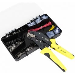 Cisea Le Kit D'outils De Sertissage De Pinces à Bornes Isolées Comprend Un Sertissage à Cliquet 24-14 AWG 280 Connecteurs De Bornes De Fil Isolés 40 Attaches De Câble -Scie électrique portative Soldes 57162457 2