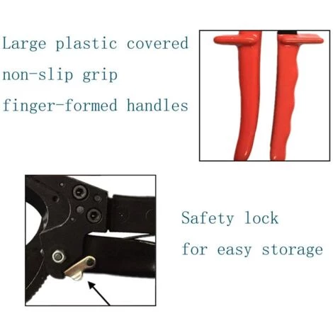 FONTAINEBLEAU HS-520A Coupe-câble à Cliquet Auto-ajustable Jusqu'à 400 Mm² Max En Aluminium Et Cuivre,Coupe-boulons Isolés Pour Engrenages, Rouge, Une Pièce,Fonepro 4 FONTAINEBLEAU HS-520A Coupe-câble à Cliquet Auto-ajustable Jusqu'à 400 Mm² Max En Aluminium Et Cuivre,Coupe-boulons Isolés Pour Engrenages, Rouge, Une Pièce,Fonepro – Image 4
