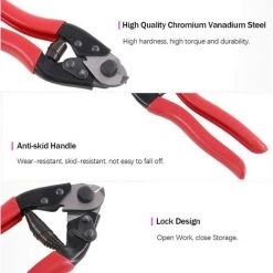 FONTAINEBLEAU Acier Inoxydable Protable Câble Métallique De Précision Vélo Coupe-câble Pour Câble De Coupe Balustrade Balustrade Bricolage Platelage Vêtements Treuils Ligne，rouge, Une Pièce，Fonepro -Scie électrique portative Soldes 57238982 4