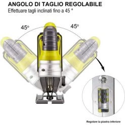 Scie Sauteuse 20V Li-Ion(1*2Ah) ,DEWINNER ,5pcs Lames-VPCD2245 -Scie électrique portative Soldes 57275229 3